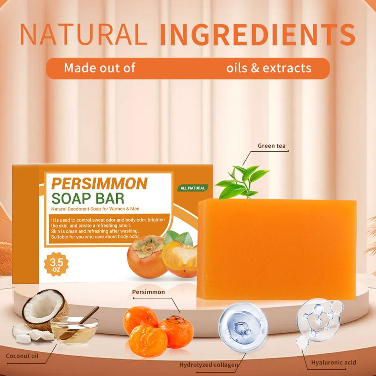 Jabón de Persimón Natural 85g - Control de Olores Corporales