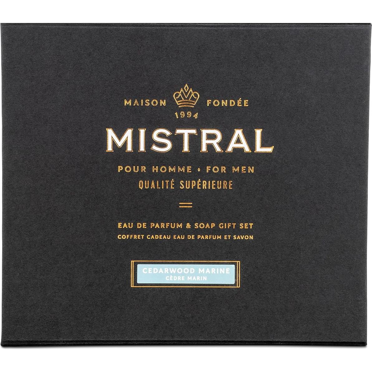Conjunto de Regalo Mistral: Colonia 100ml y Jabón 250g Madera de Cedro