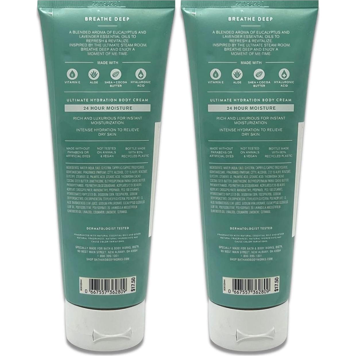 Crema Corporal Aromaterapia Eucalipto & Lavanda 2x226g - Bath & Body Works