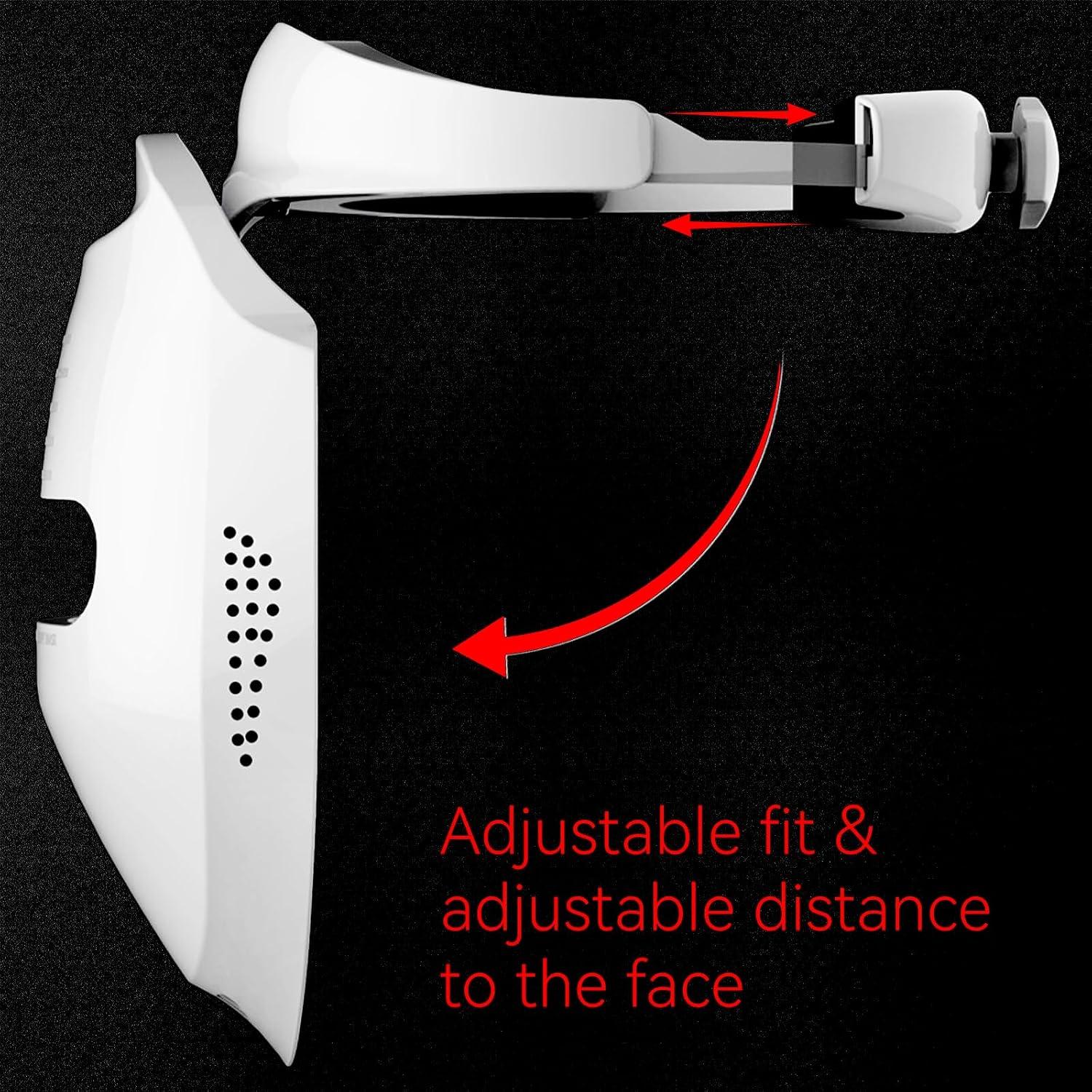 Máscara Facial LED Nualux HK-207 - Terapia de Luz Roja y Azul