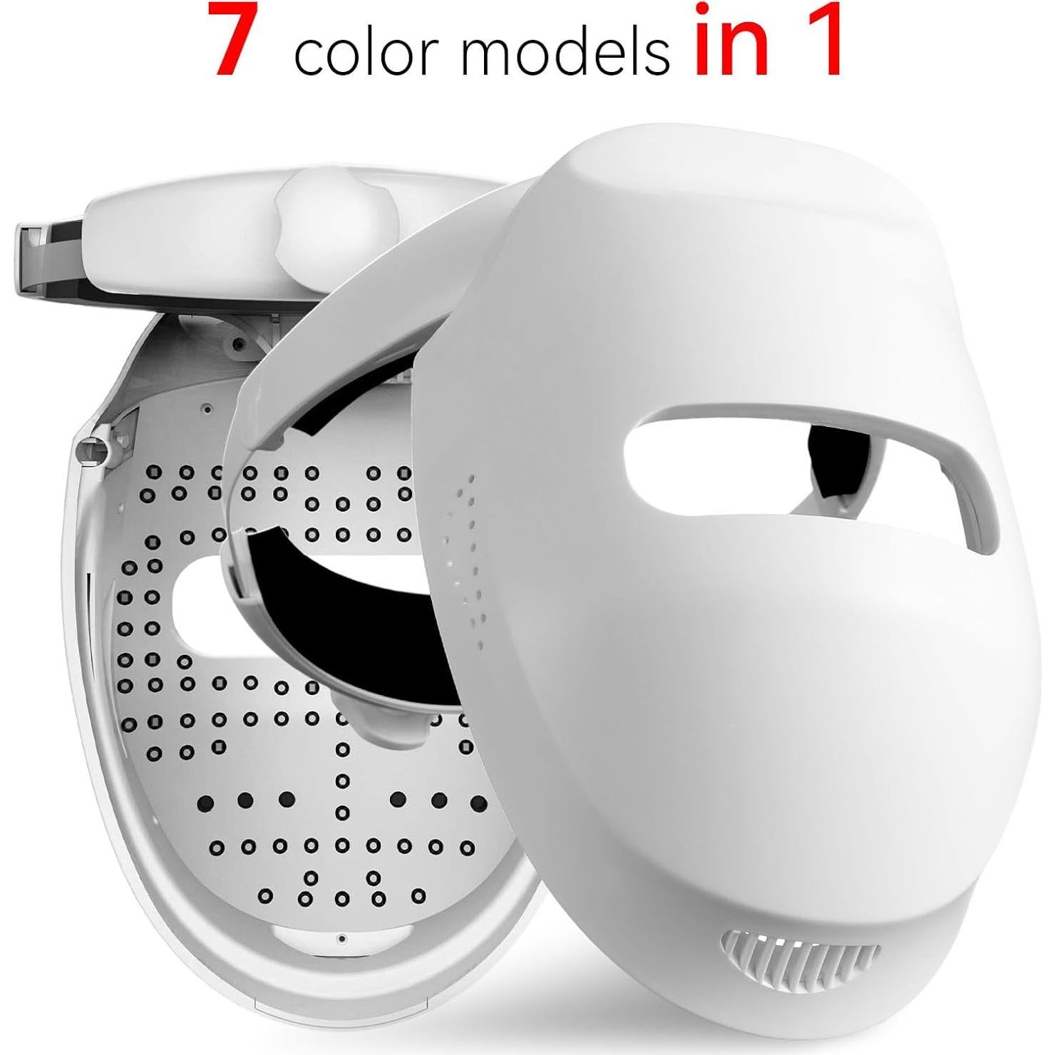 Máscara Facial LED Nualux HK-207 - Terapia de Luz Roja y Azul