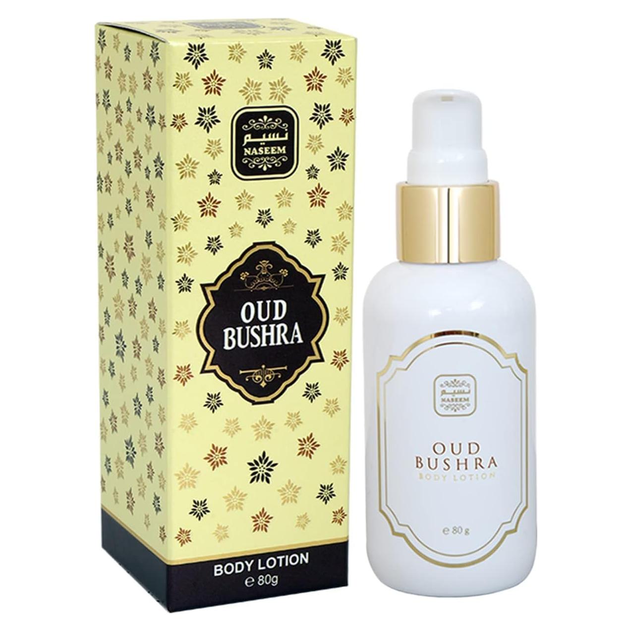 Loción Corporal Naseem Oud Bushra 80g - Hidratación Intensa