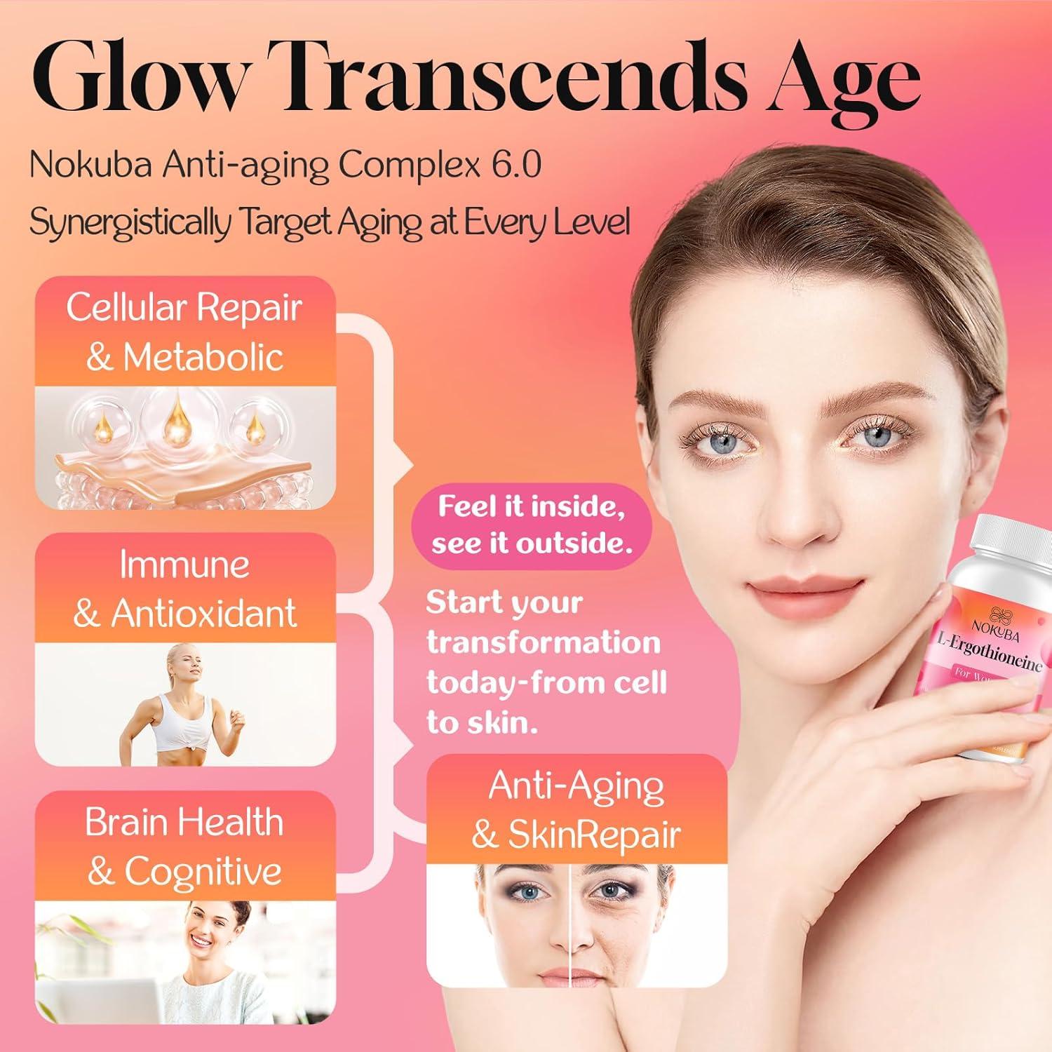 Suplemento Nobuka L-Ergothioneina 120 Cápsulas Veganas