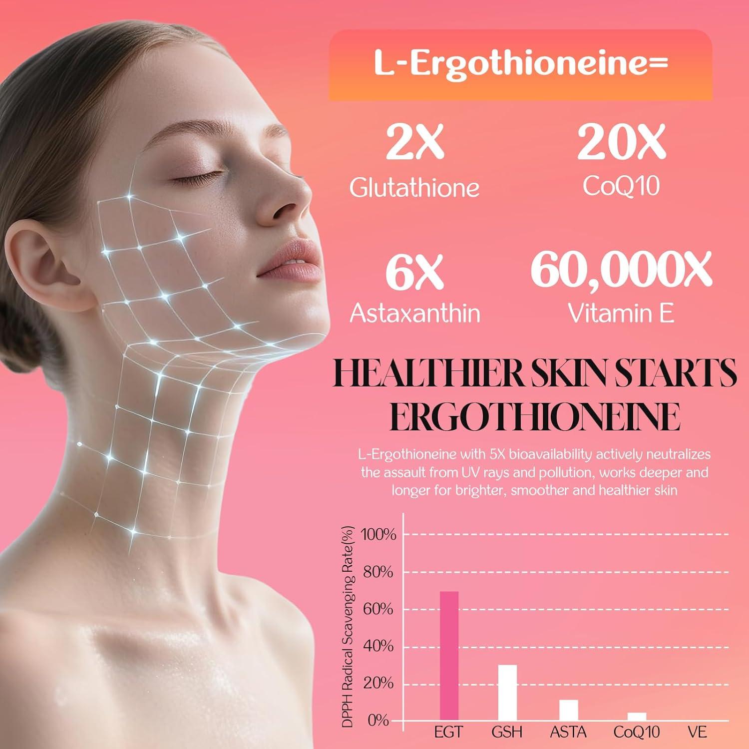 Suplemento Nobuka L-Ergothioneina 120 Cápsulas Veganas