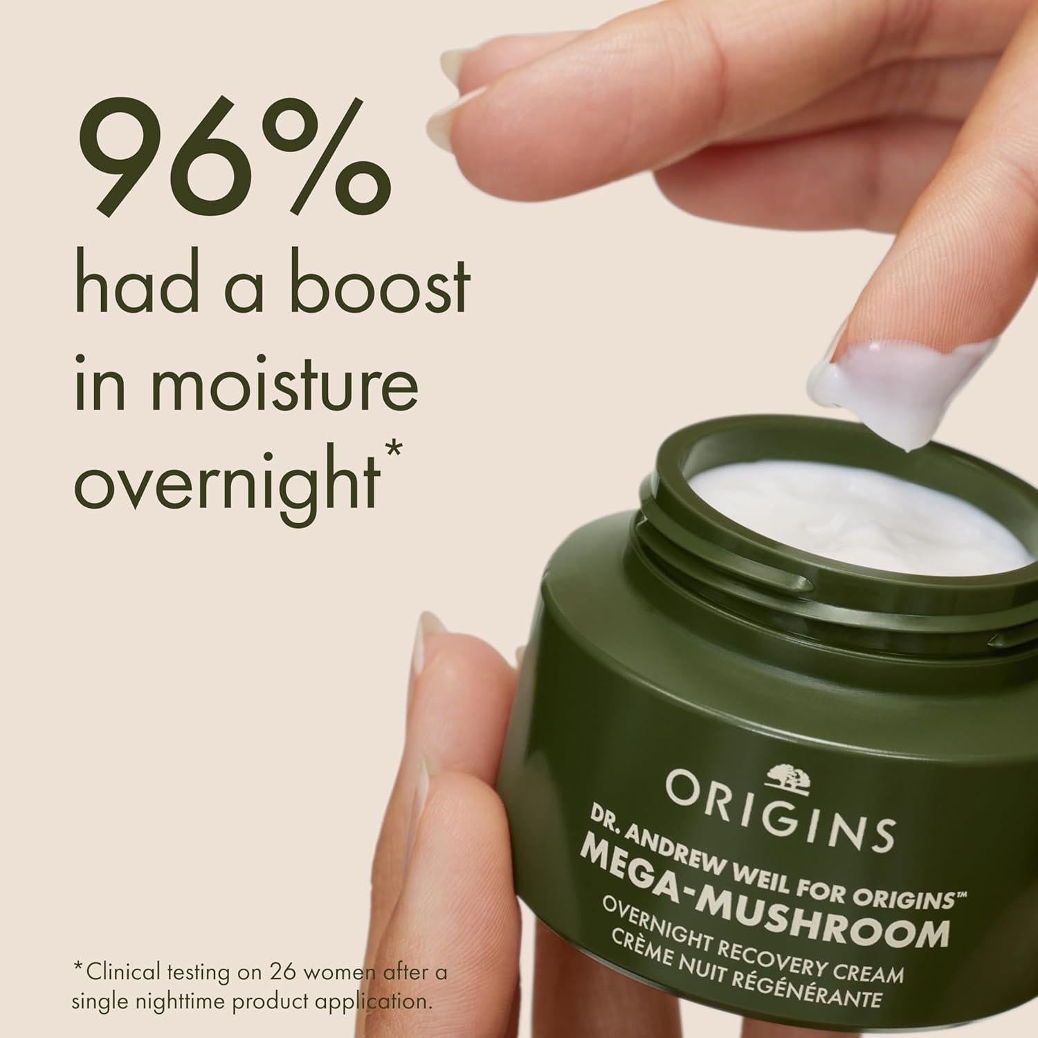 Crema Barrera de Piel Origins Mega-Hongo 50 ml - Hidratación Nocturna