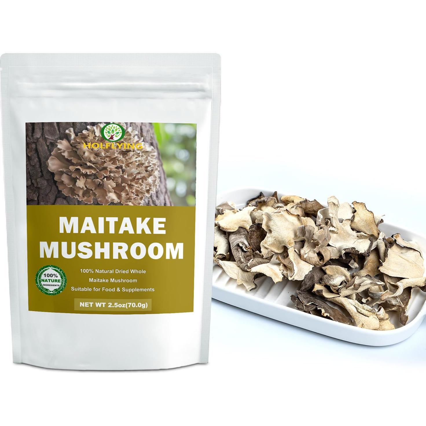 Champiñones Maitake Secos 100% Naturales 70.87 g - Sin OGM