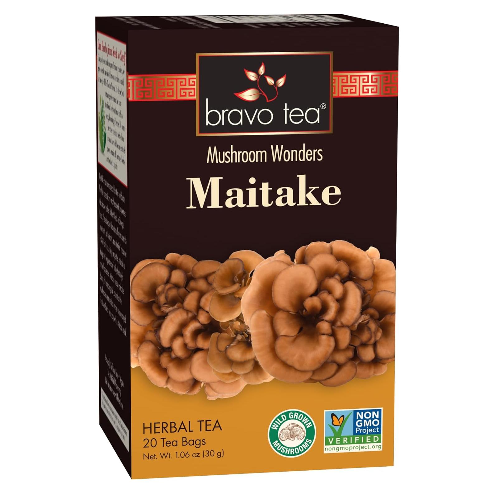 Té de Champiñón Maitake Bravo Tea 20 Bolsitas Sin Cafeína