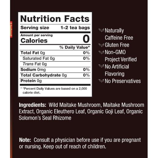 Té de Champiñón Maitake Bravo Tea 20 Bolsitas Sin Cafeína
