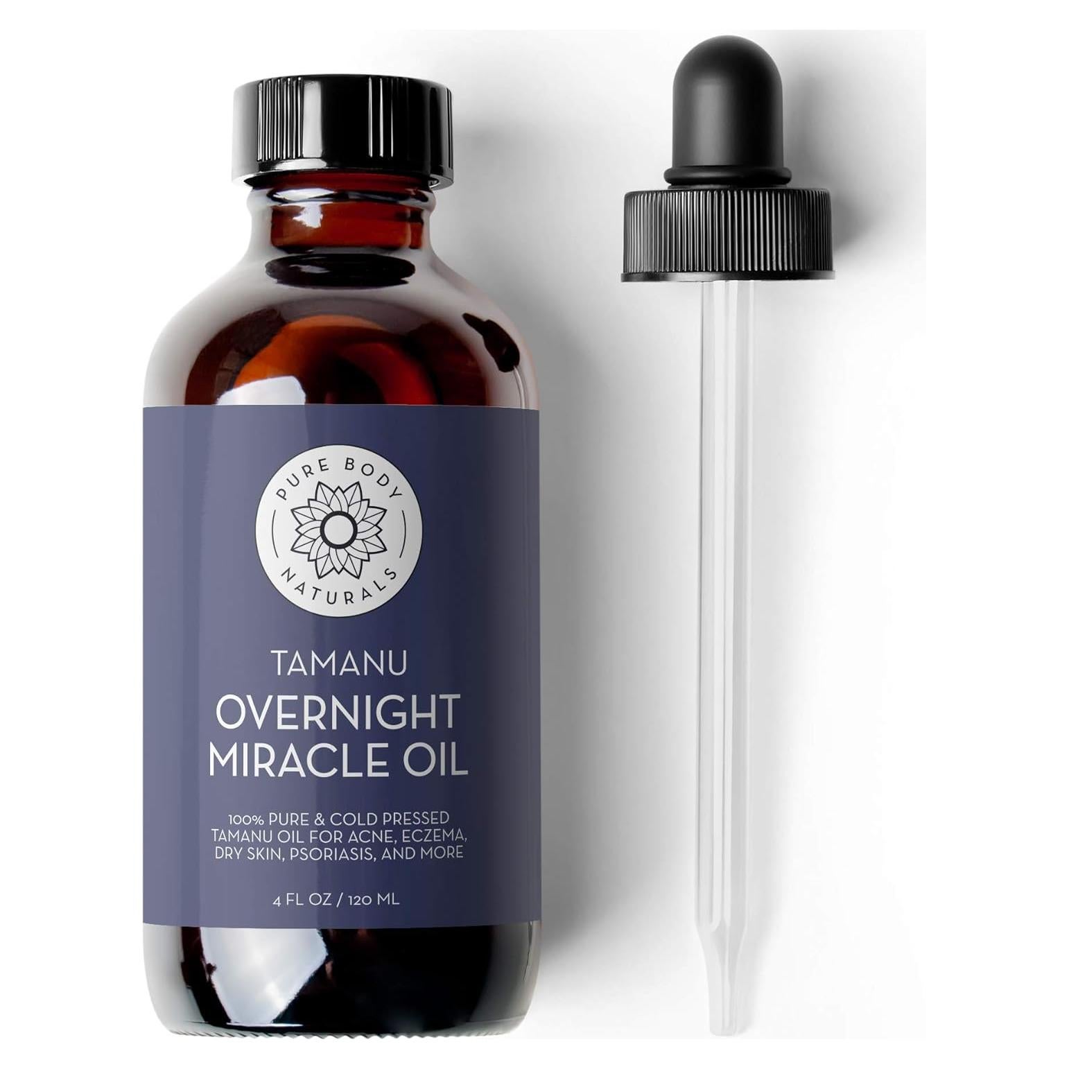 Aceite de Tamanu Orgánico Pure Body Naturals 118 ml - Hidrata y Alivia