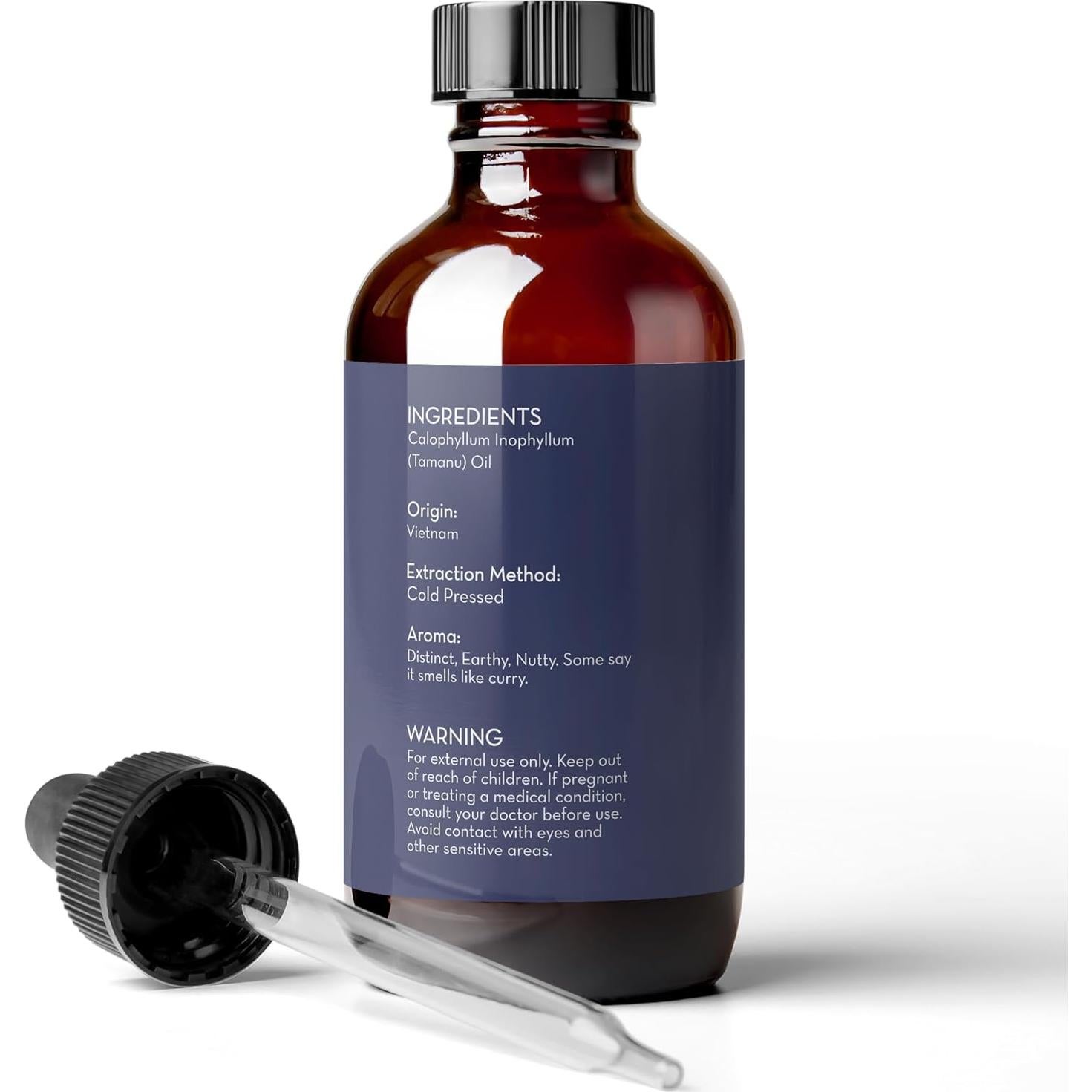 Aceite de Tamanu Orgánico Pure Body Naturals 118 ml - Hidrata y Alivia