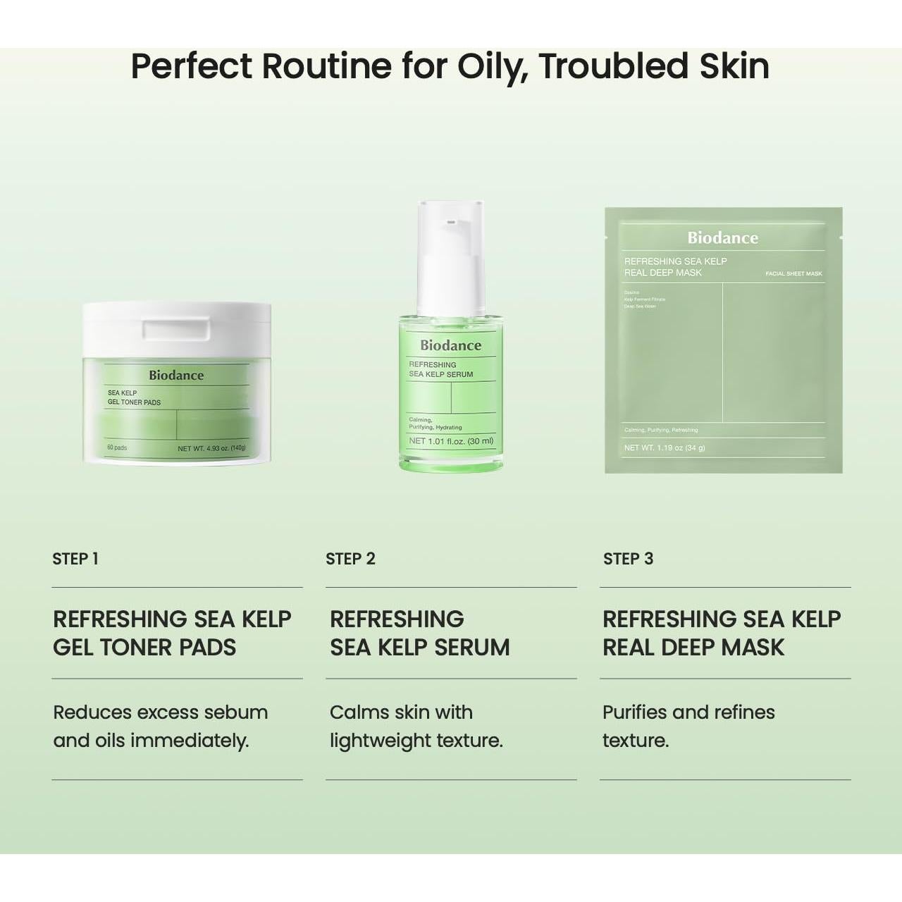 Suero Refrescante de Algas Marinas Biodance 30 ml - Piel Grasa