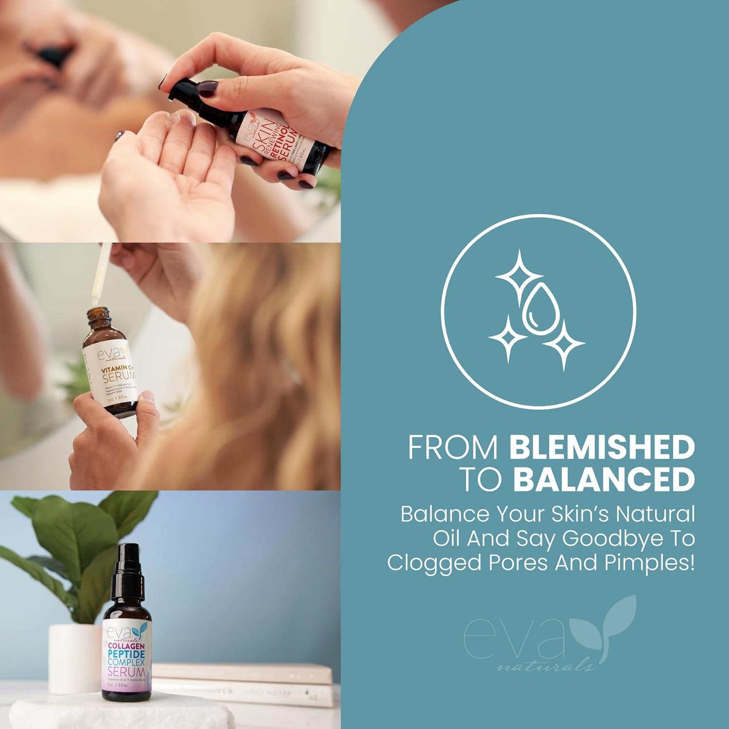 Conjunto de Sueros Faciales Antienvejecimiento Eva Naturals - 3 x 30 ml