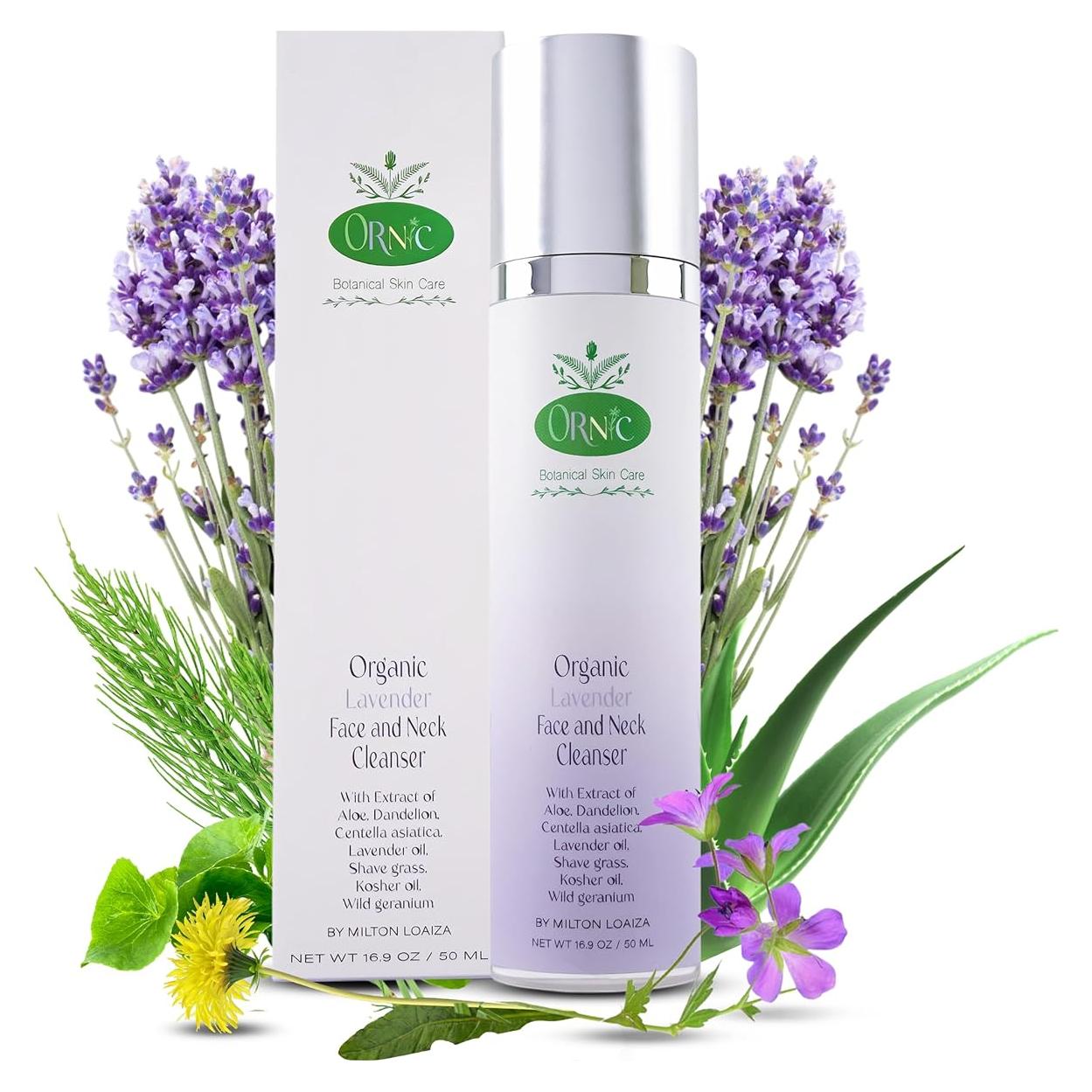 Limpiador Facial Orgánico Ornic con Aloe Vera y Lavanda 142g