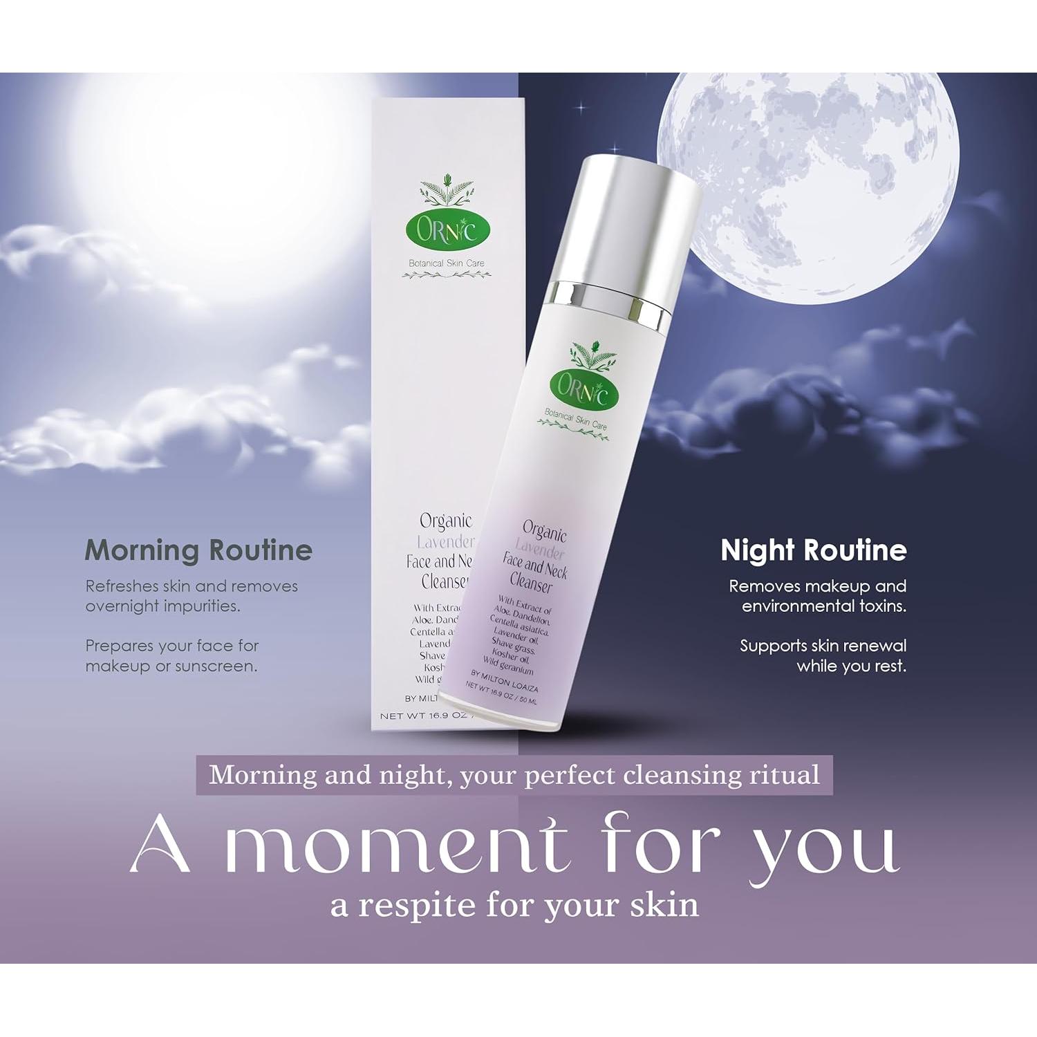 Limpiador Facial Orgánico Ornic con Aloe Vera y Lavanda 142g