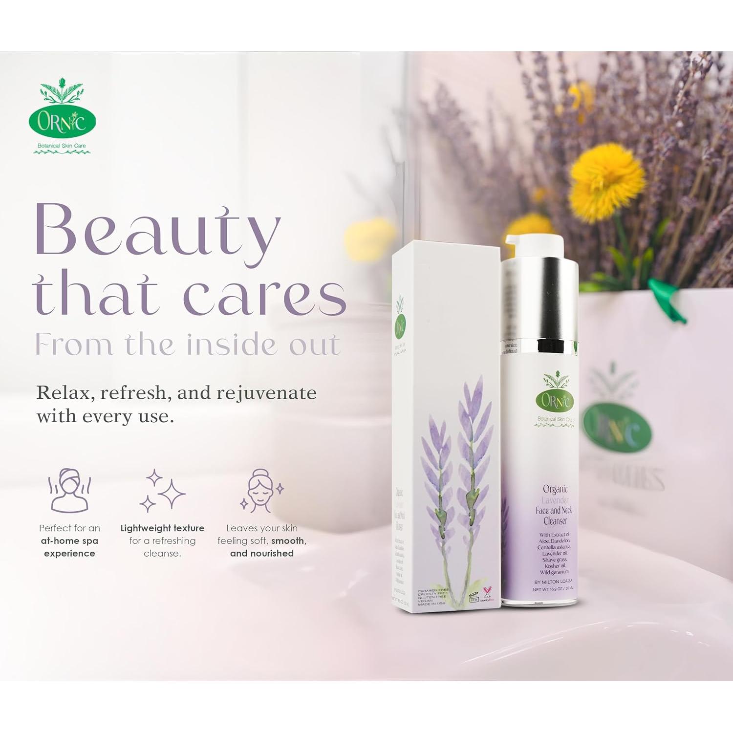 Limpiador Facial Orgánico Ornic con Aloe Vera y Lavanda 142g