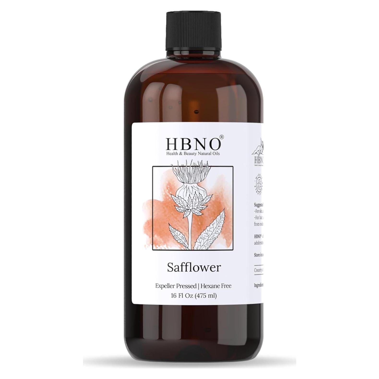 Aceite de Cártamo Orgánico HBNO 475ml - Alto Oleico para Cuidado Personal
