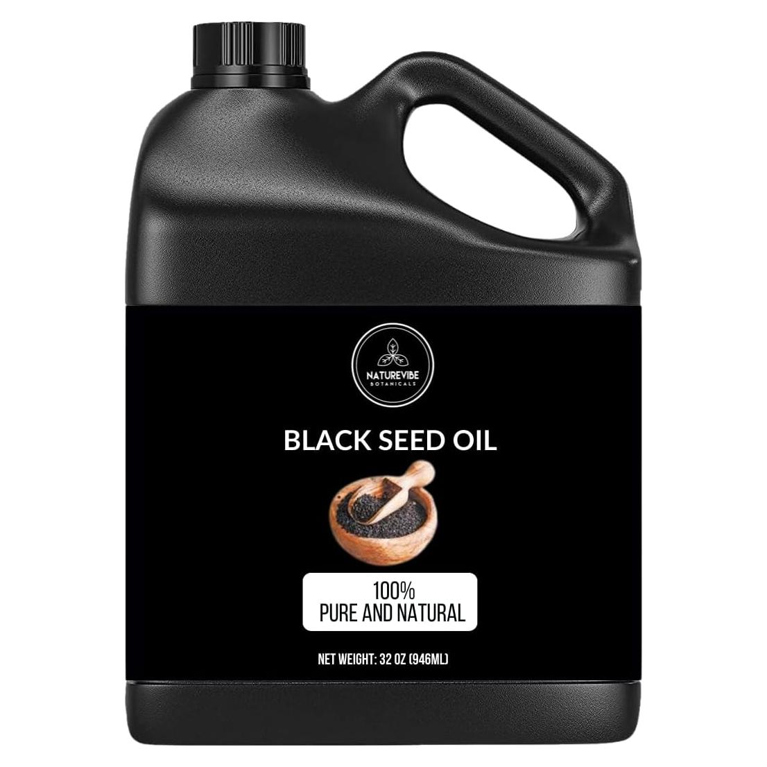 Aceite de Semilla Negra Naturevibe 907g Prensado en Frío Omega 3 6 9