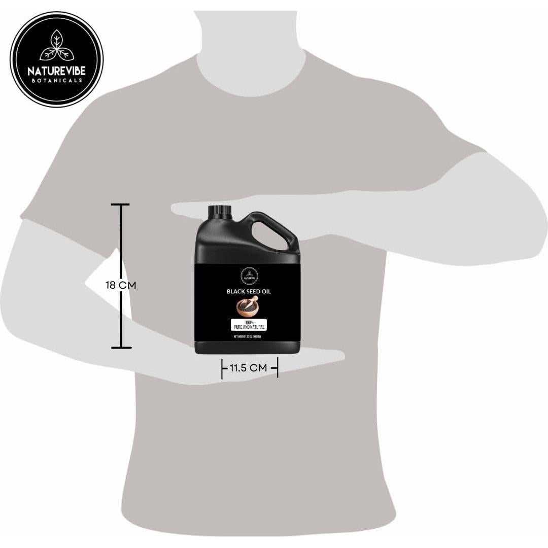 Aceite de Semilla Negra Naturevibe 907g Prensado en Frío Omega 3 6 9