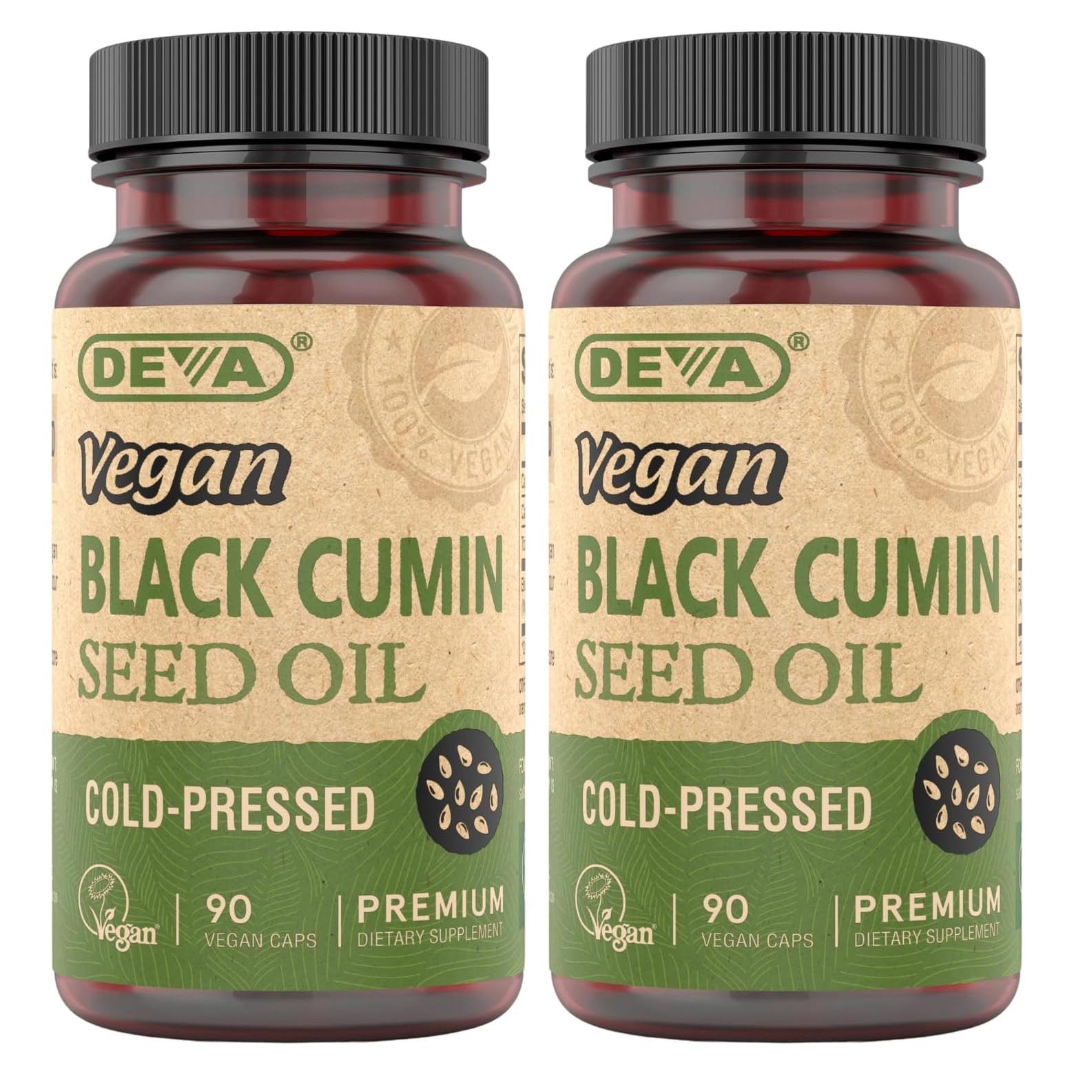 Aceite de Semilla de Comino Negro DEVA 90 Cápsulas Veganas