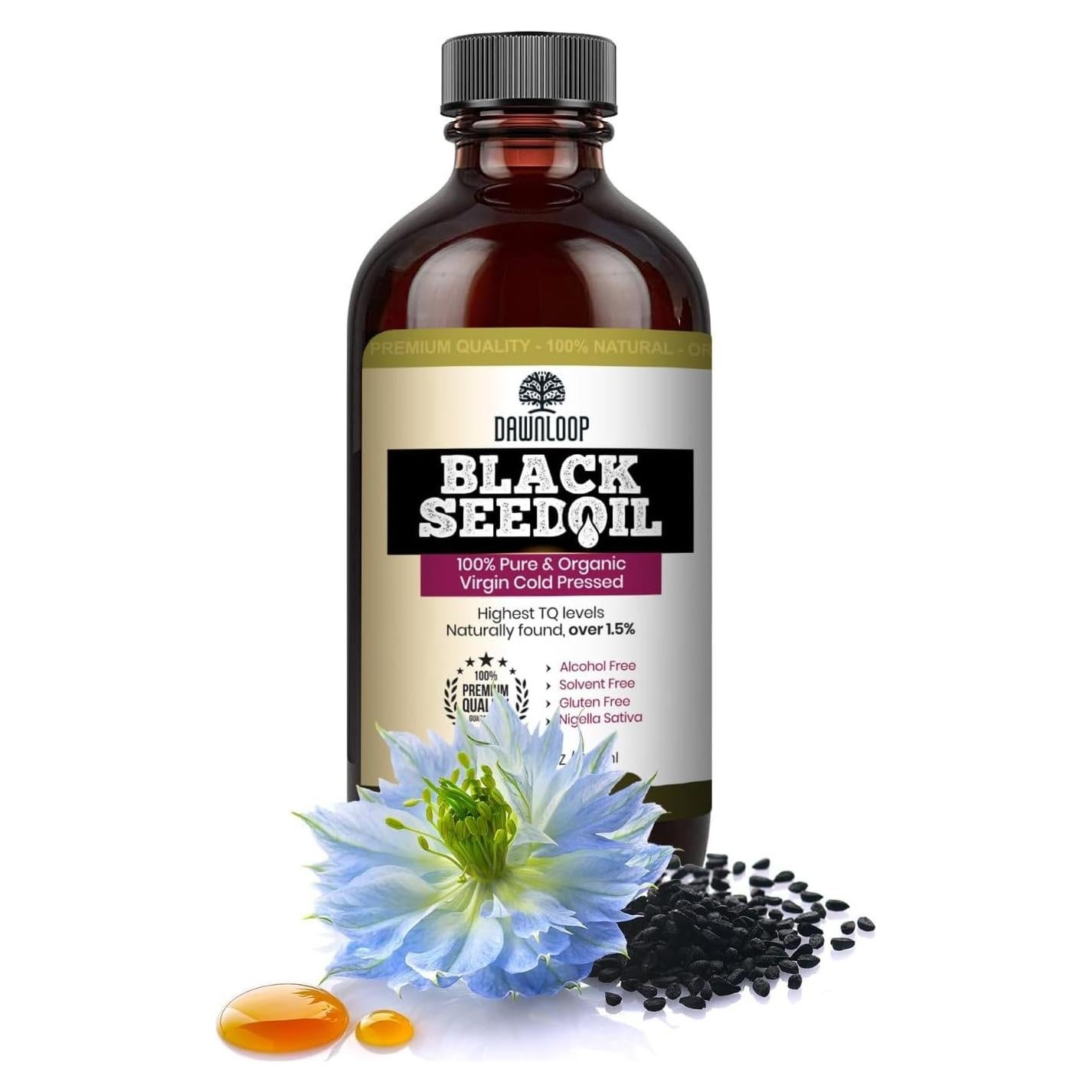 Aceite de Semilla Negra Orgánico Dawnloop 118ml - 100% Puro