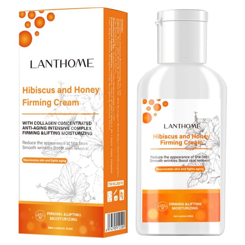Crema Reafirmante de Hibisco y Miel Lanthome 60ml - Colágeno y Ácido Hialurónico
