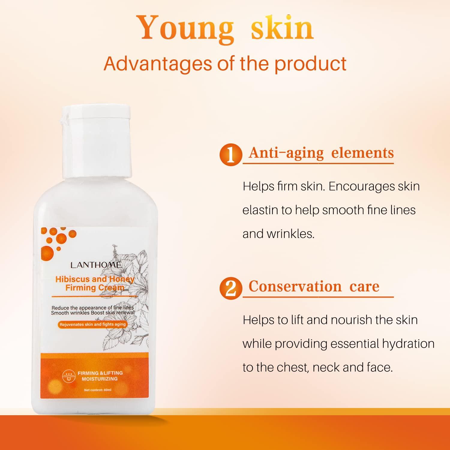 Crema Reafirmante de Hibisco y Miel Lanthome 60ml - Colágeno y Ácido Hialurónico