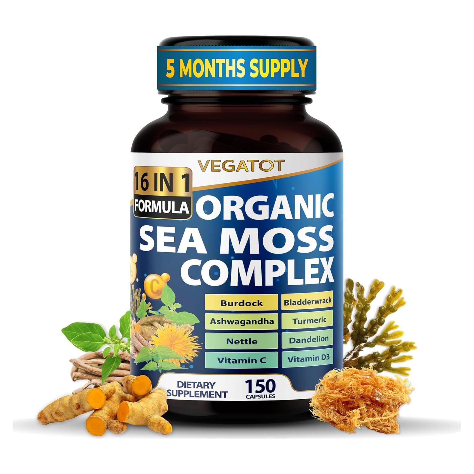 Suplemento de Musgo Marino Vegatot 150 Cápsulas - Inmunidad y Piel