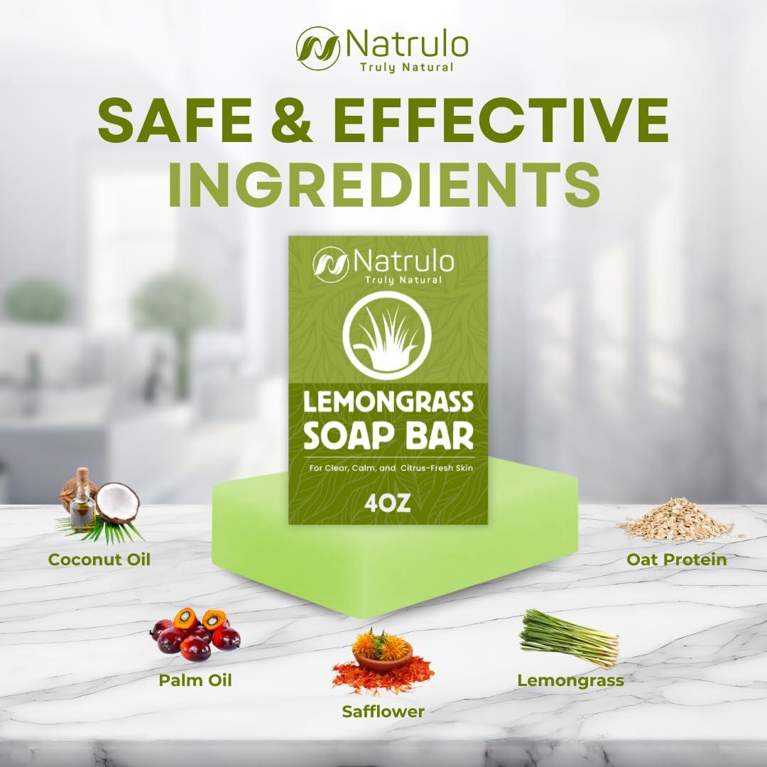 Barra de Jabón Exfoliante Natural Natrulo - Hierba Limón 117g