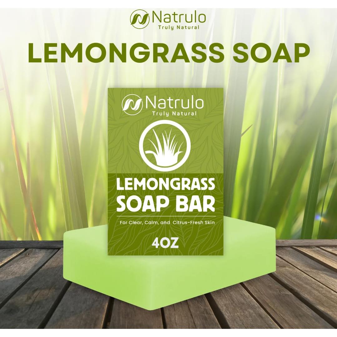 Barra de Jabón Exfoliante Natural Natrulo - Hierba Limón 117g