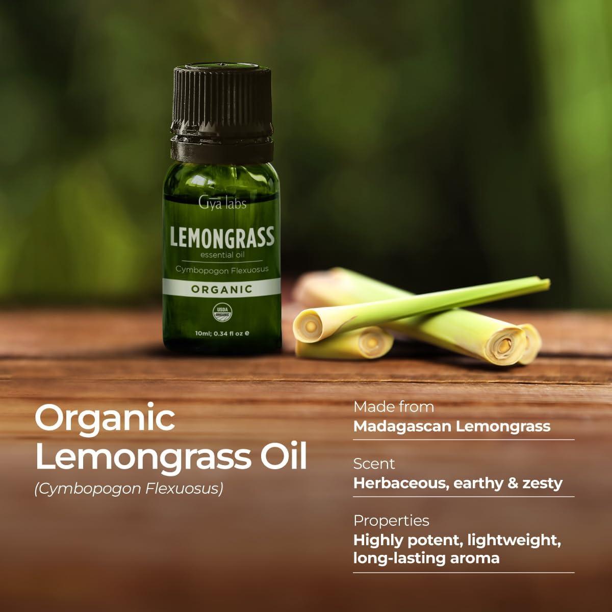 Aceite Esencial Orgánico de Hierba Limón Gya Labs 10 ml