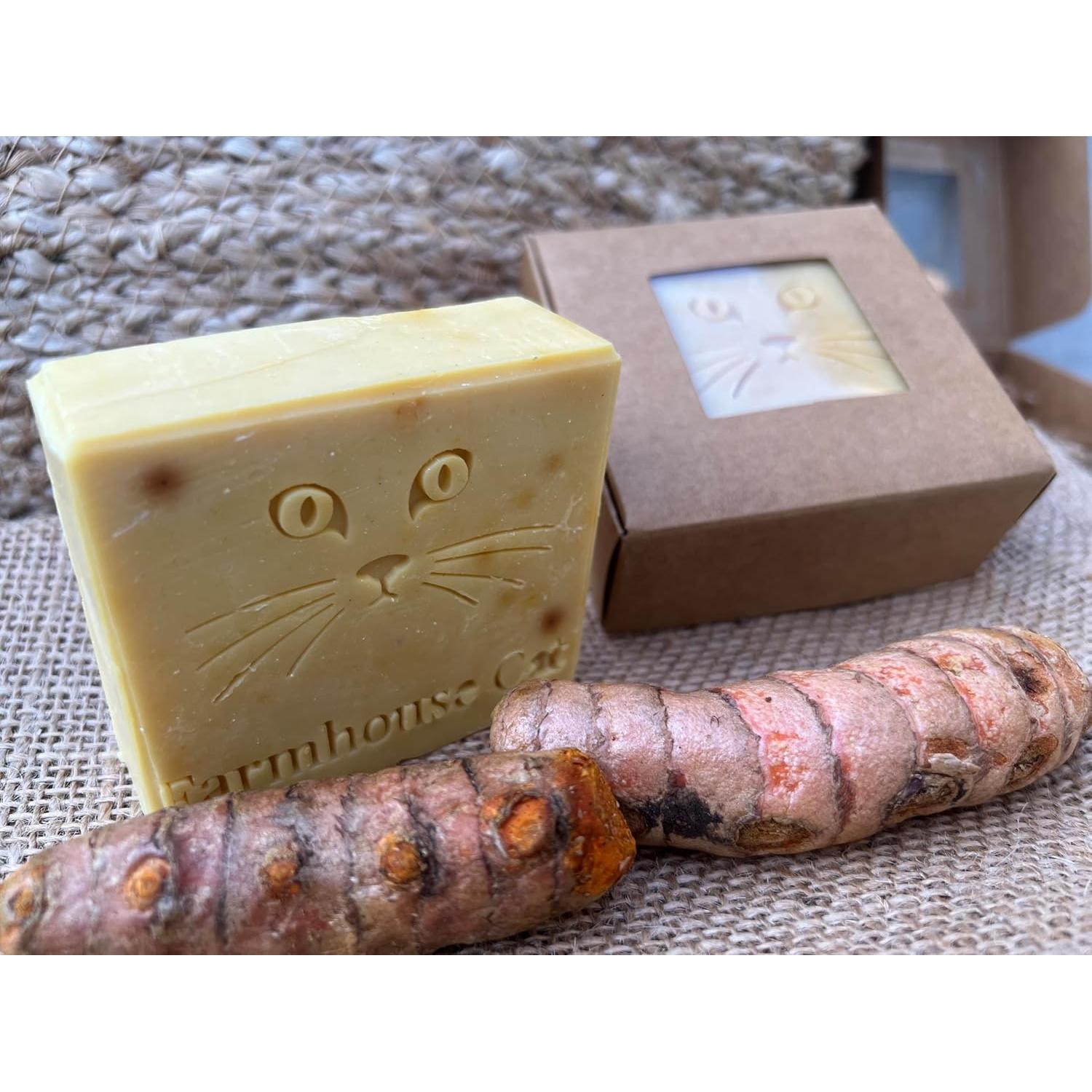 Jabón Artesanal de Cúrcuma y Jengibre con Miel - 113g