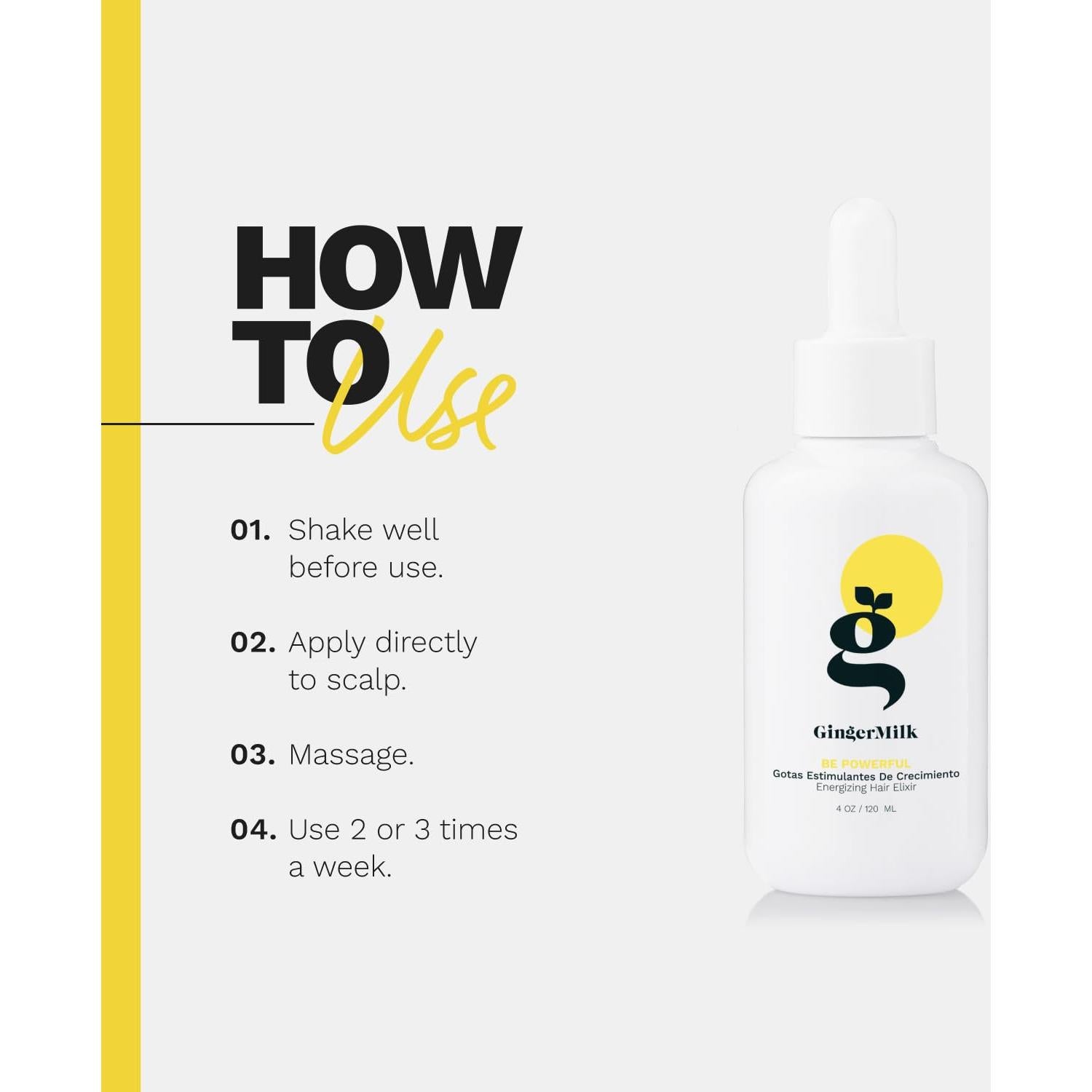 Suero Vegano para Crecimiento del Cabello GINGERMILK 59 ml