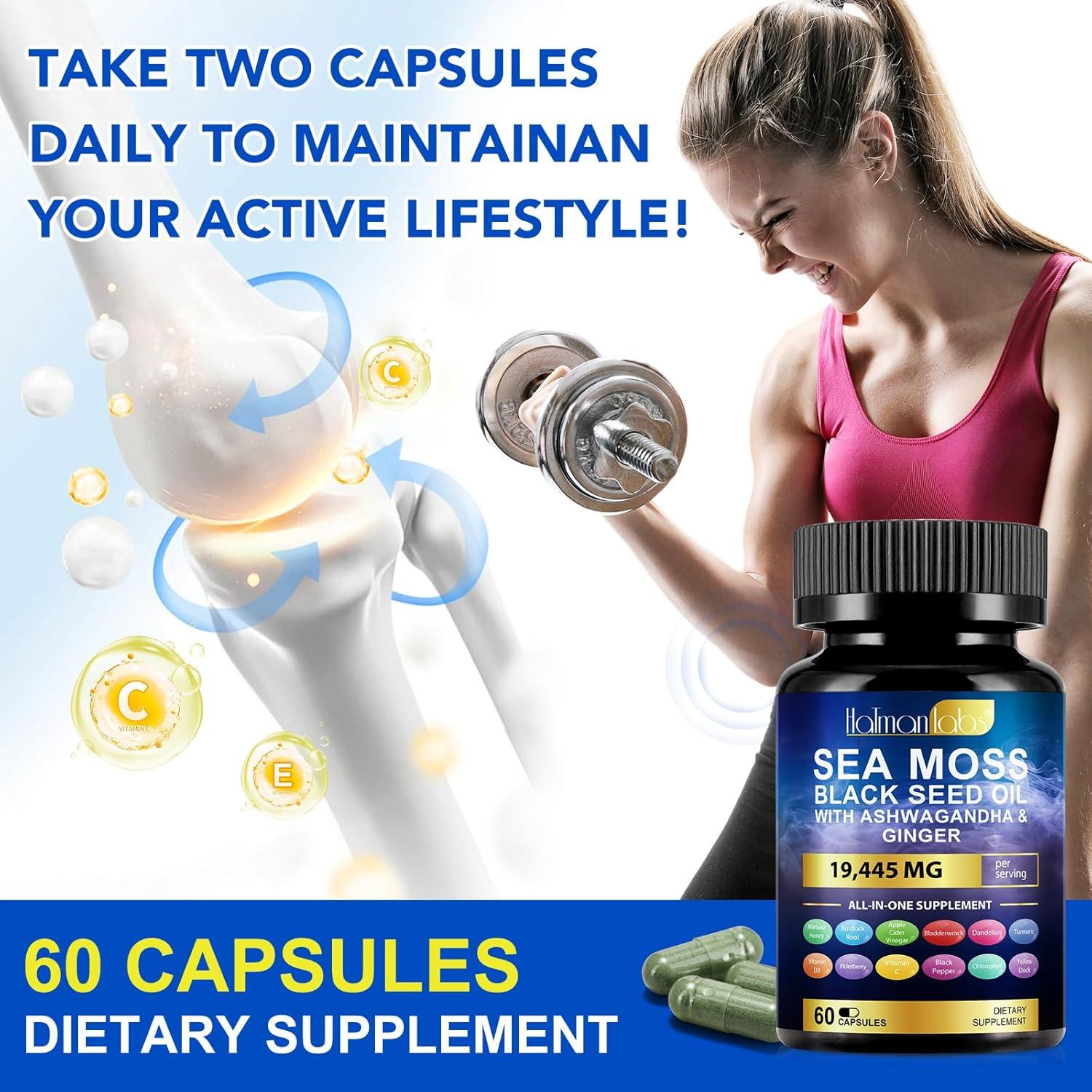 Cápsulas de Aceite de Semilla Negra Musgo Marino 60 Unidades