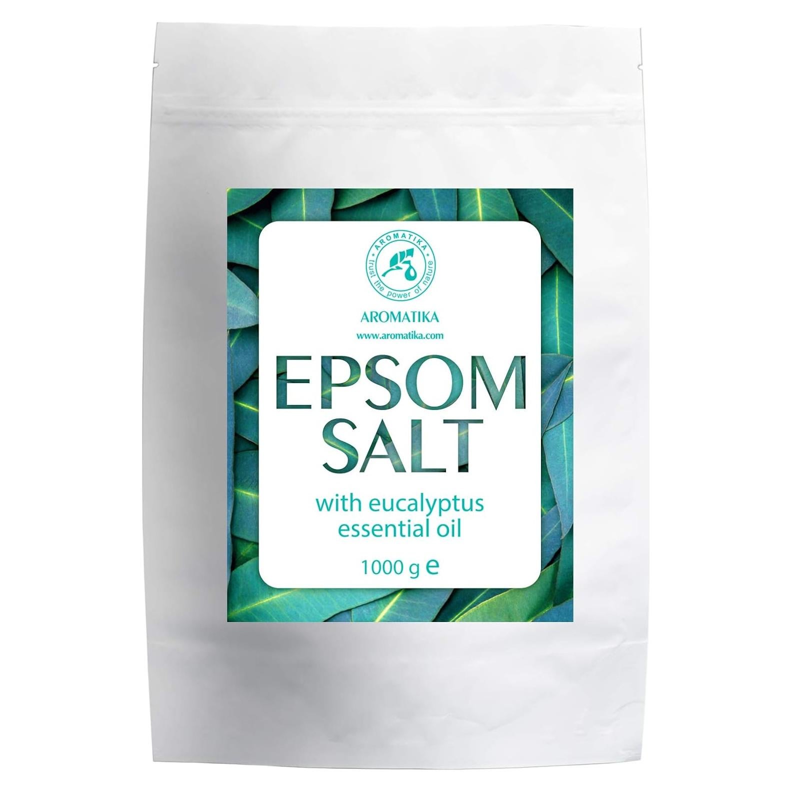 Sal de Baño Epsom Eucalipto 1kg - Aromatika - Relajación y Cuidado de la Piel