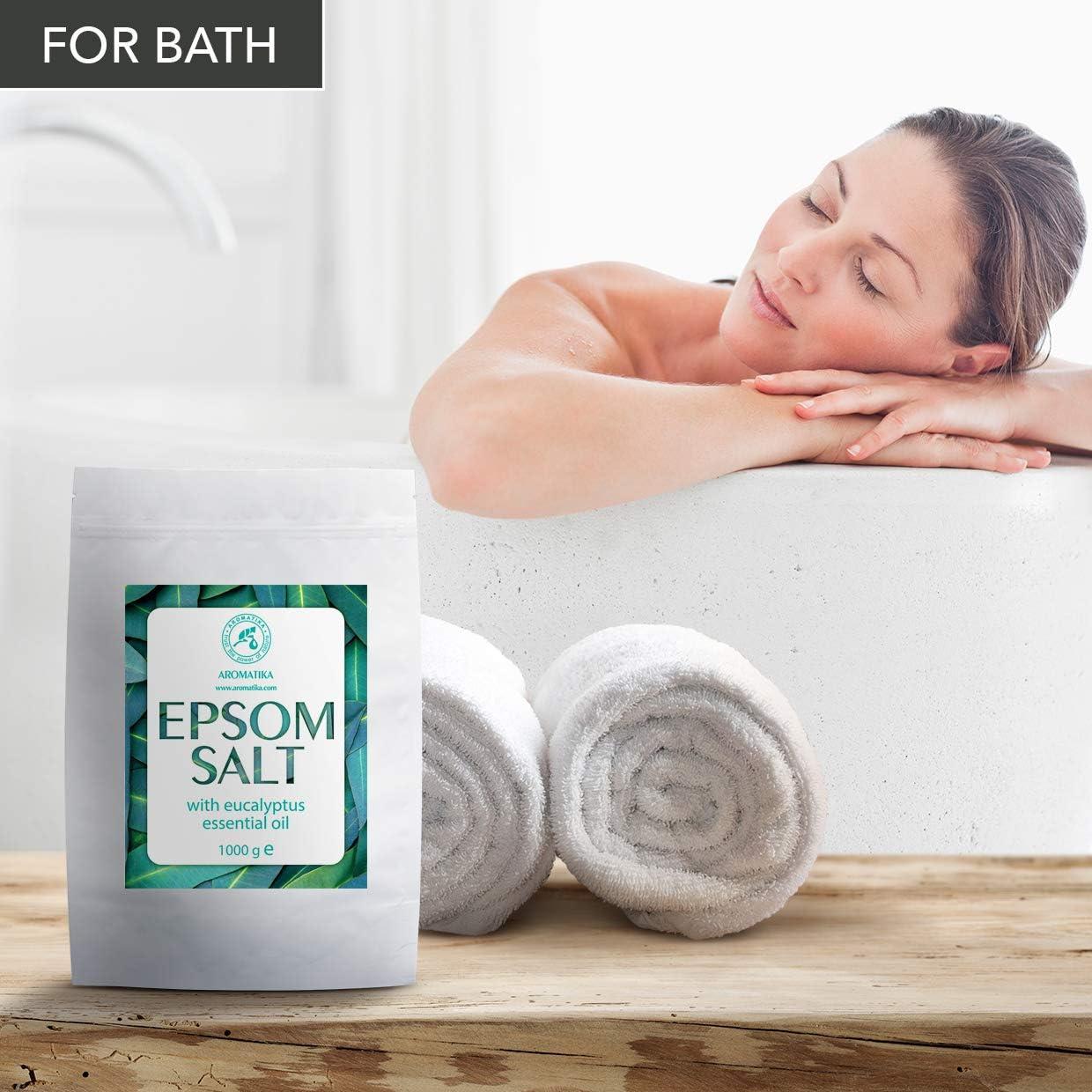 Sal de Baño Epsom Eucalipto 1kg - Aromatika - Relajación y Cuidado de la Piel