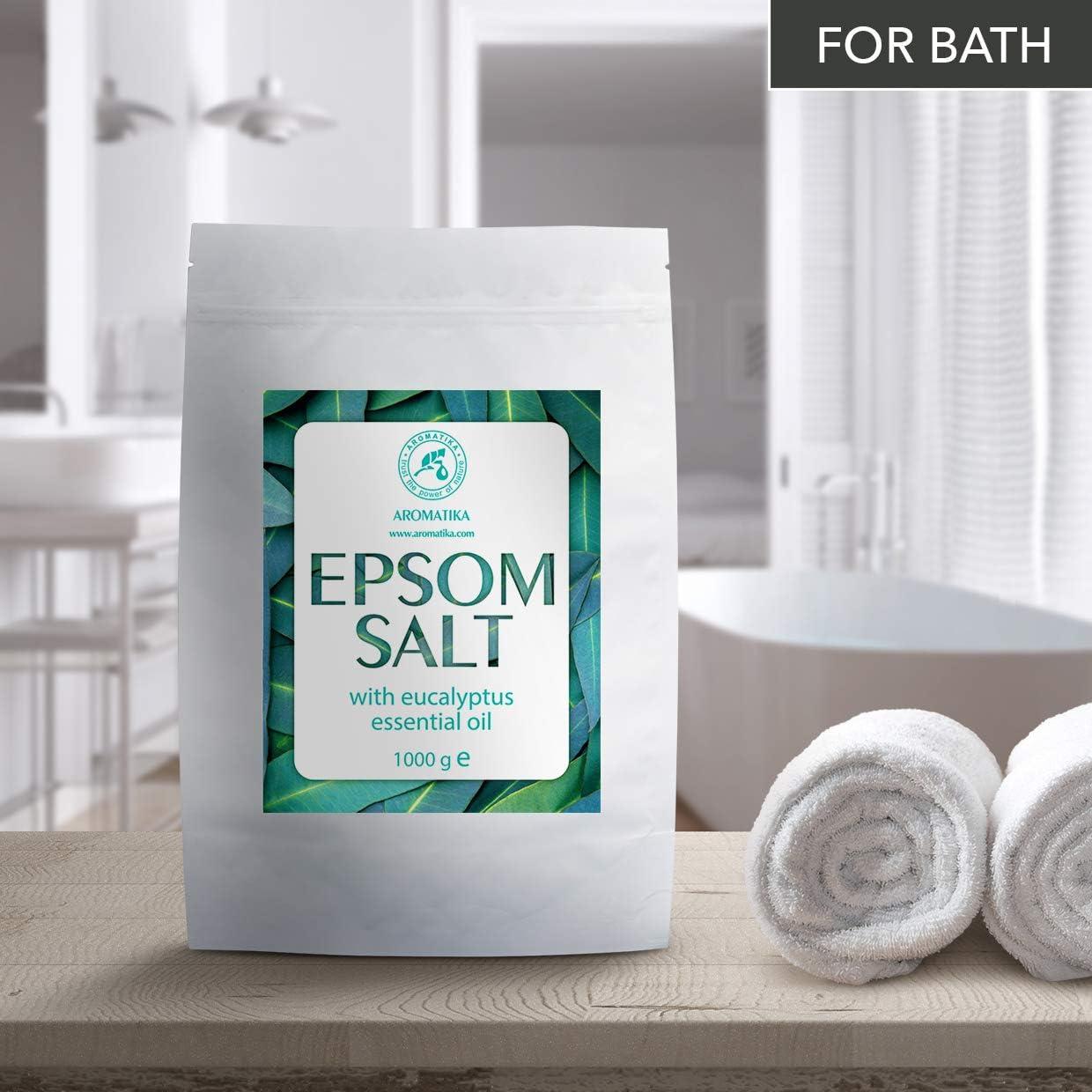 Sal de Baño Epsom Eucalipto 1kg - Aromatika - Relajación y Cuidado de la Piel
