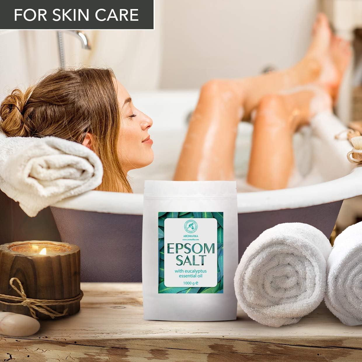 Sal de Baño Epsom Eucalipto 1kg - Aromatika - Relajación y Cuidado de la Piel