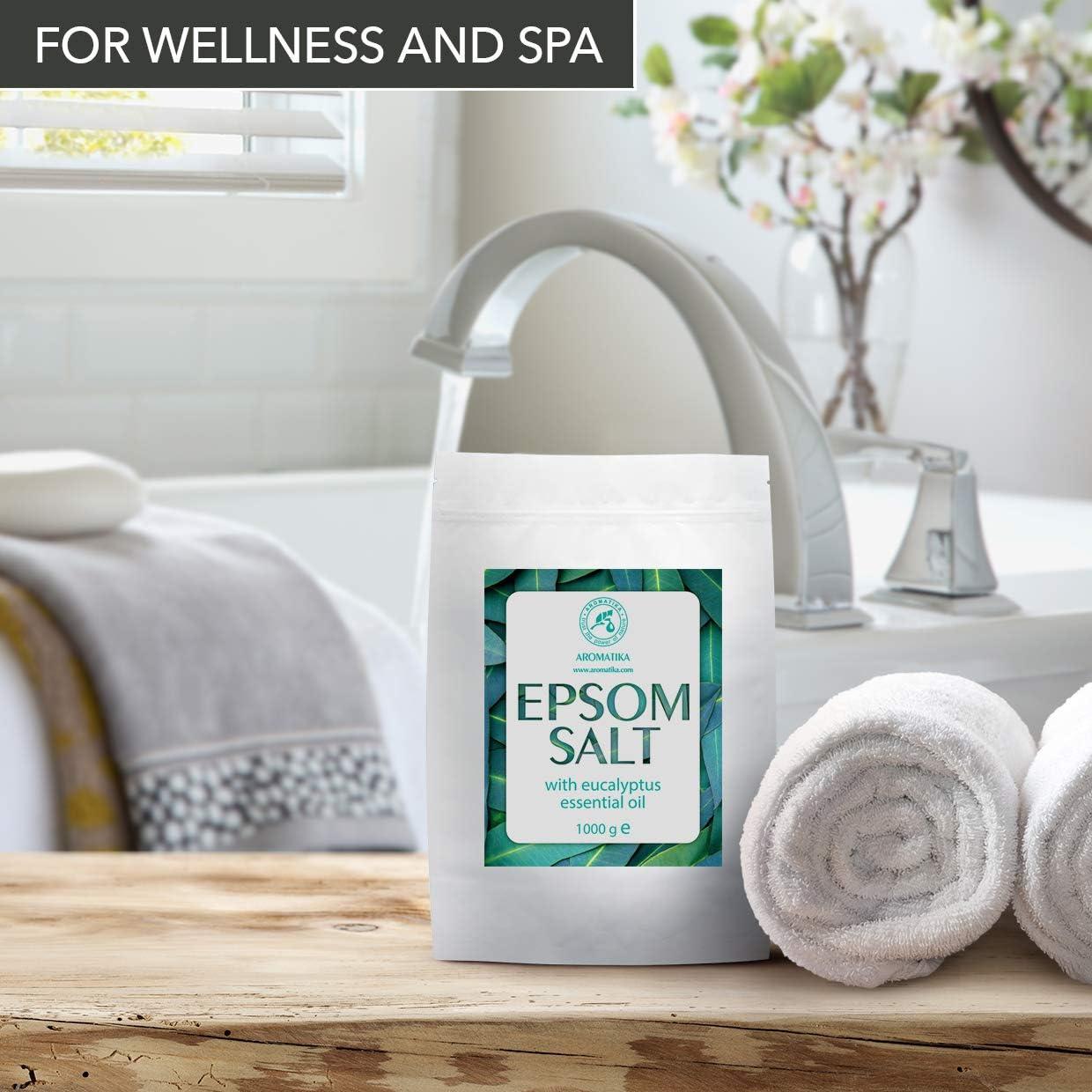 Sal de Baño Epsom Eucalipto 1kg - Aromatika - Relajación y Cuidado de la Piel