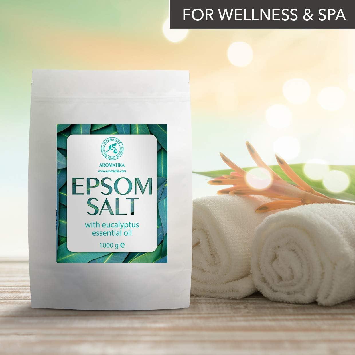 Sal de Baño Epsom Eucalipto 1kg - Aromatika - Relajación y Cuidado de la Piel