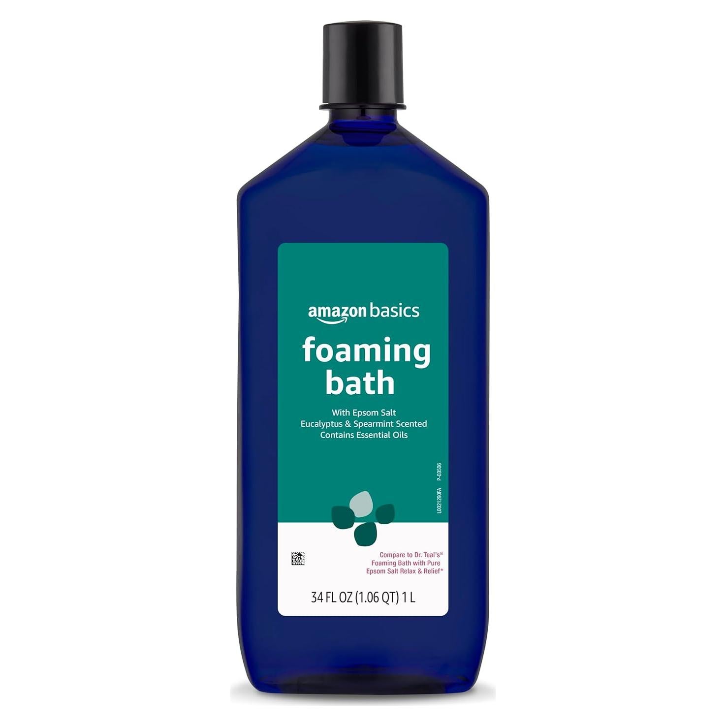 Baño Espumoso Aromatizado Eucalipto y Menta 1000 ml Amazon Basics