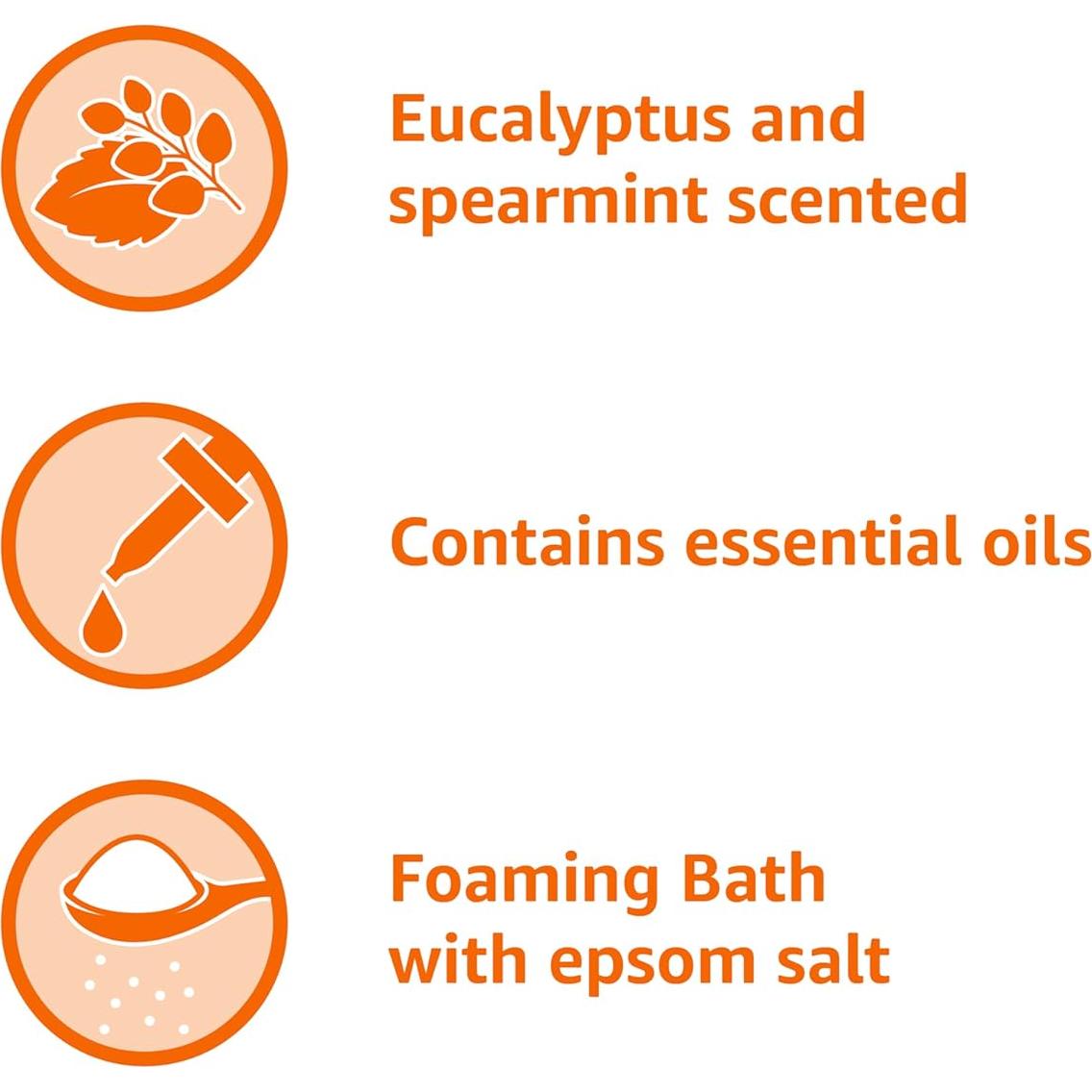 Baño Espumoso Aromatizado Eucalipto y Menta 1000 ml Amazon Basics