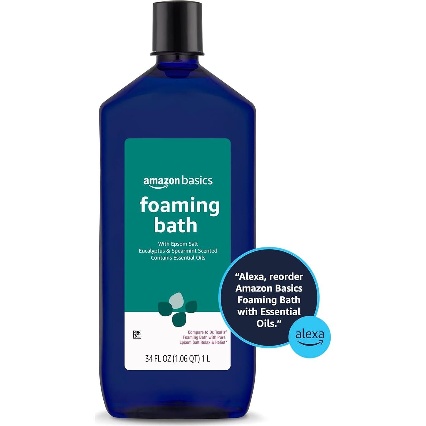 Baño Espumoso Aromatizado Eucalipto y Menta 1000 ml Amazon Basics