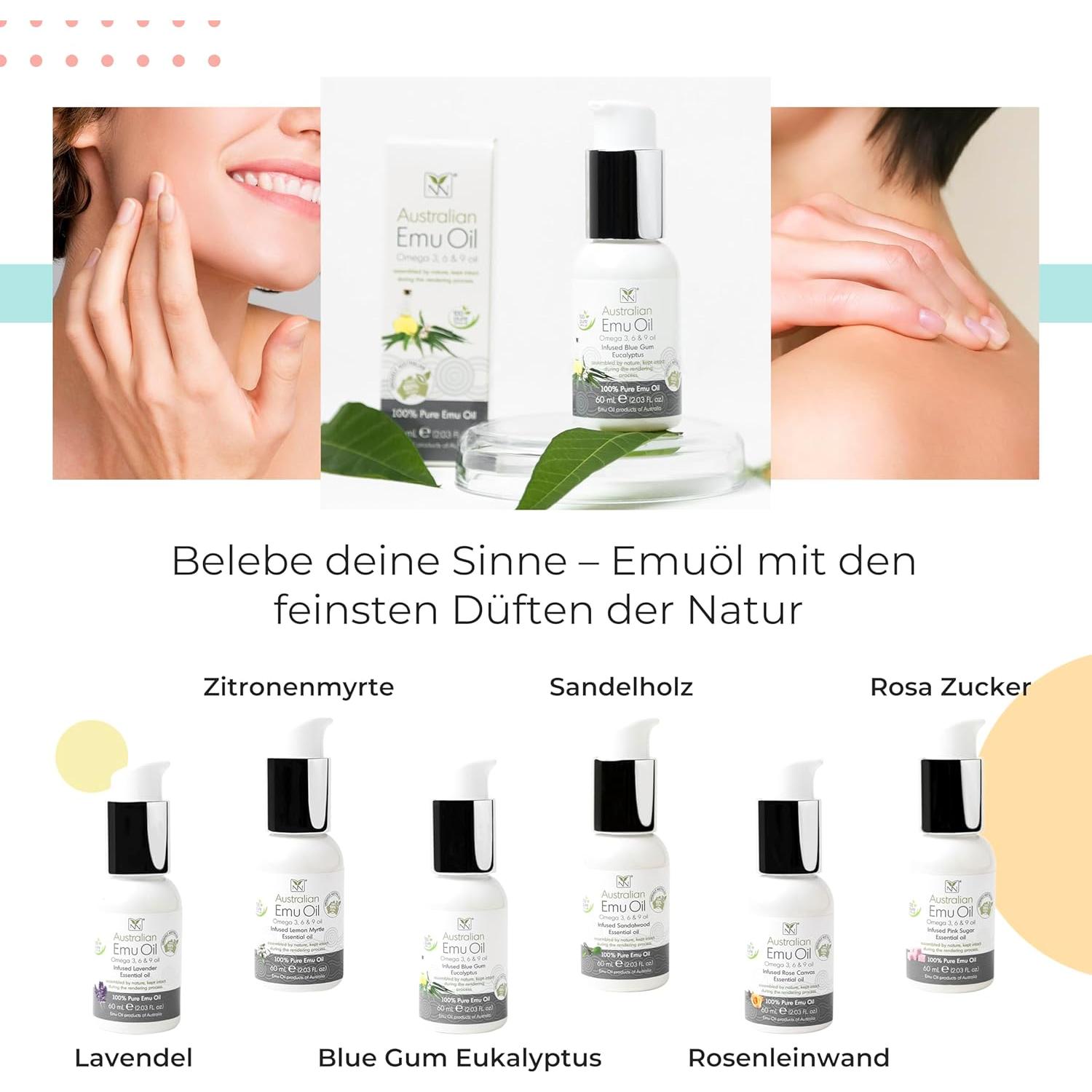 Aceite de Emú Puro Y-Not Natural 60ml Hidratante Eucalipto