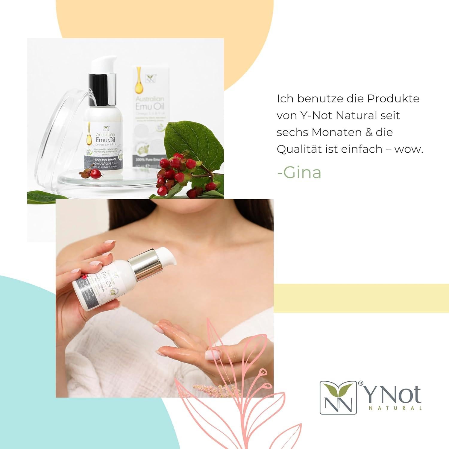 Aceite de Emú Puro Y-Not Natural 60ml Hidratante Eucalipto