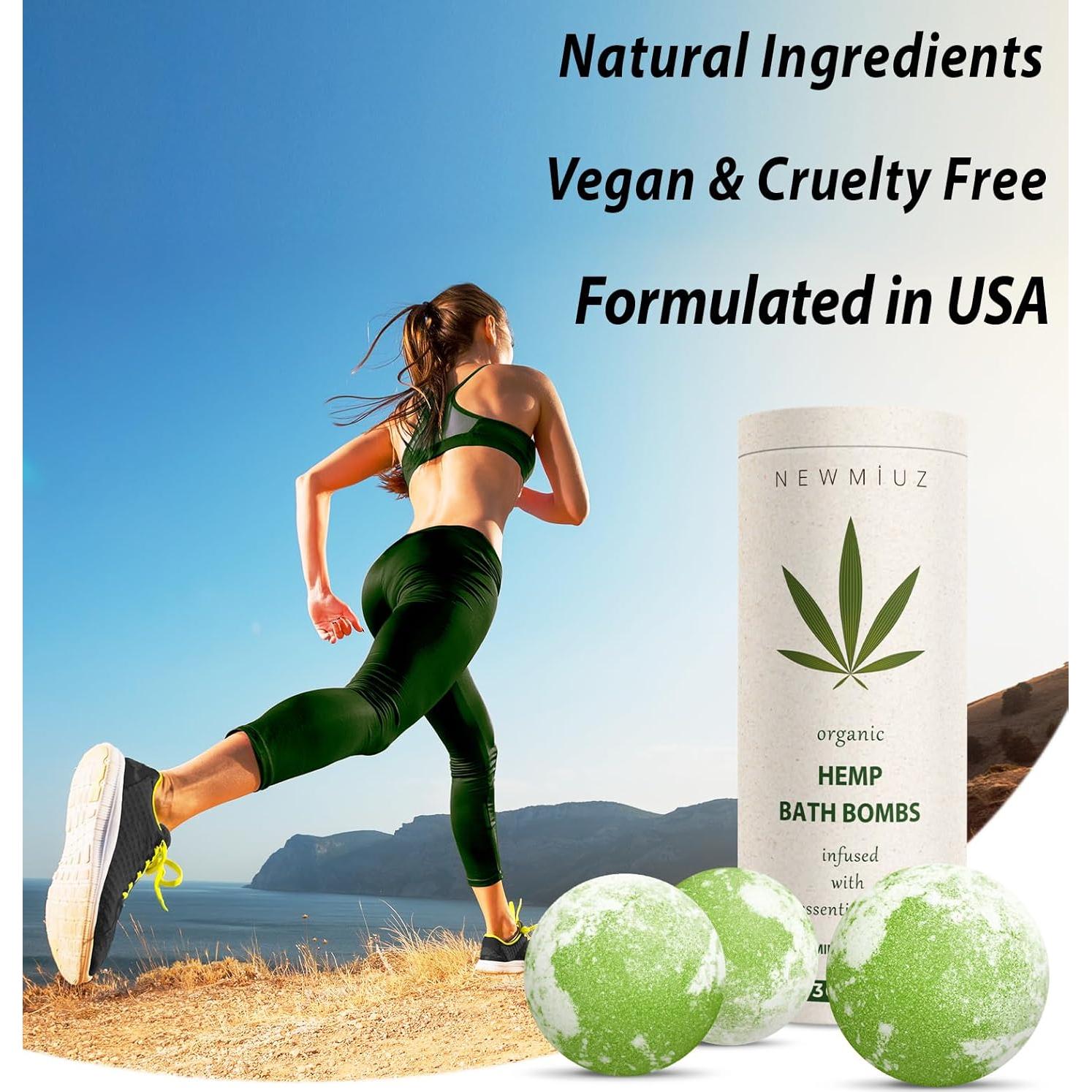 Bombas de Baño de Cañamo New Miuz Menta Eucalipto 3 Unidades