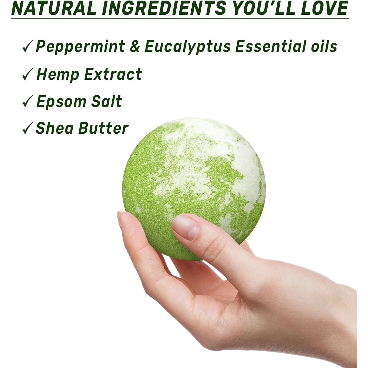 Bombas de Baño de Cañamo New Miuz Menta Eucalipto 3 Unidades
