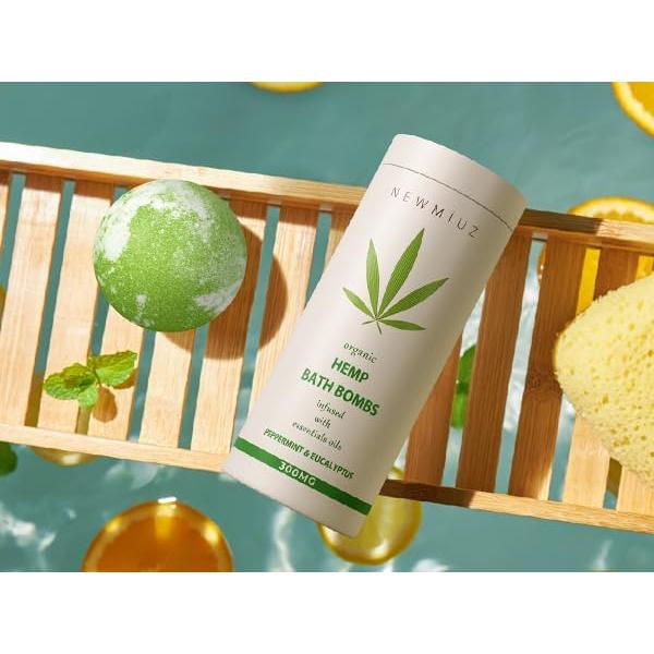 Bombas de Baño de Cañamo New Miuz Menta Eucalipto 3 Unidades