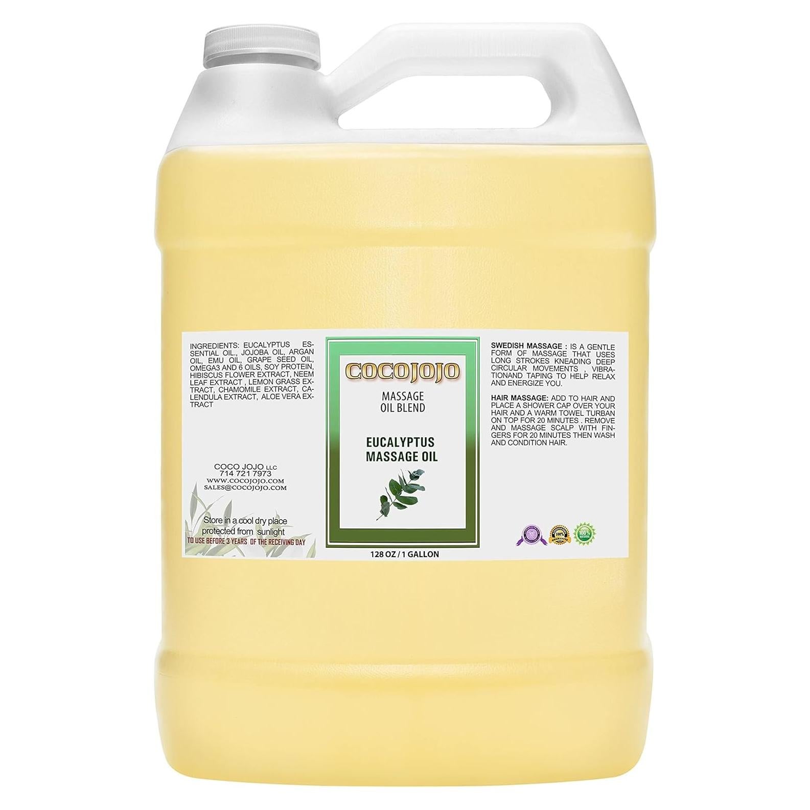 Aceite de Masaje Eucalipto Cocojojo 3.78L - Aromaterapia