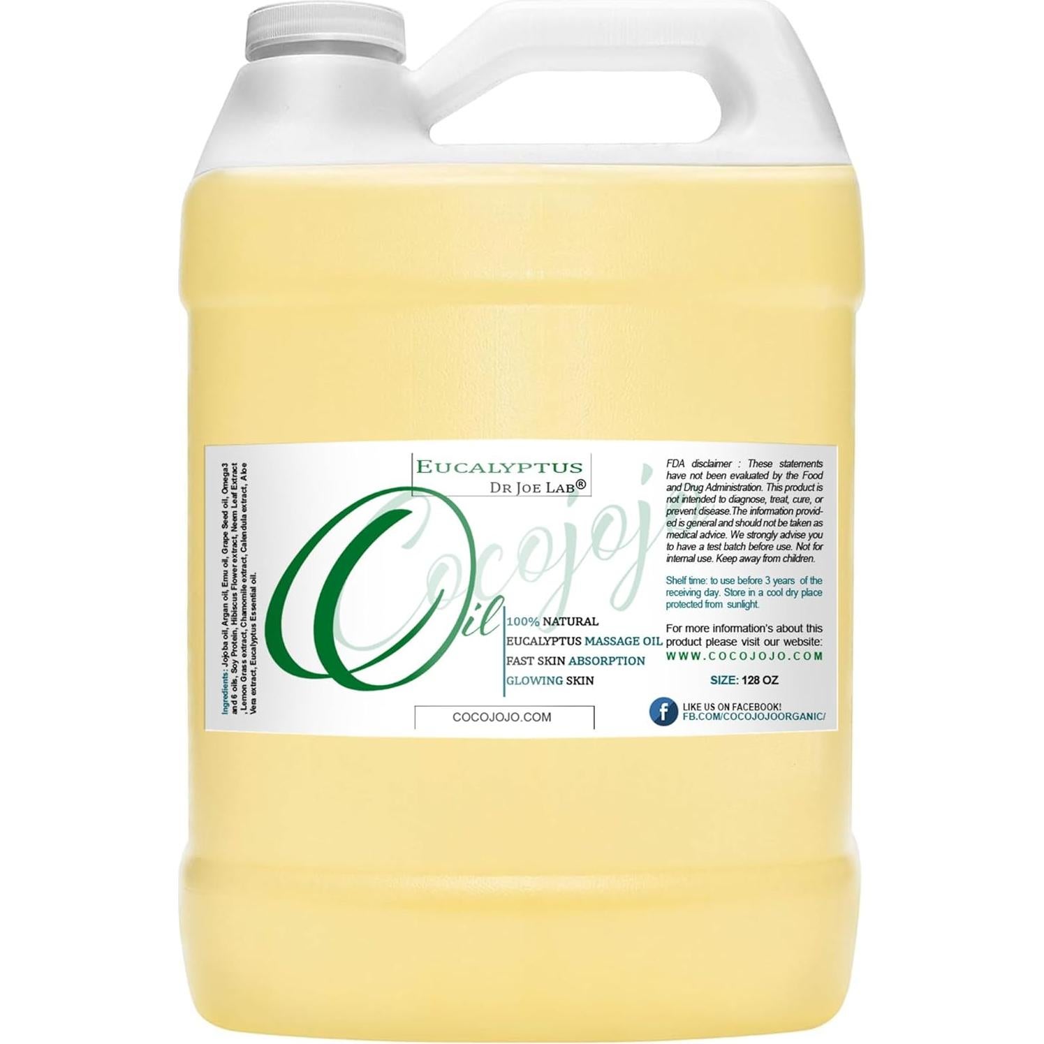 Aceite de Masaje Eucalipto Cocojojo 3.78L - Aromaterapia