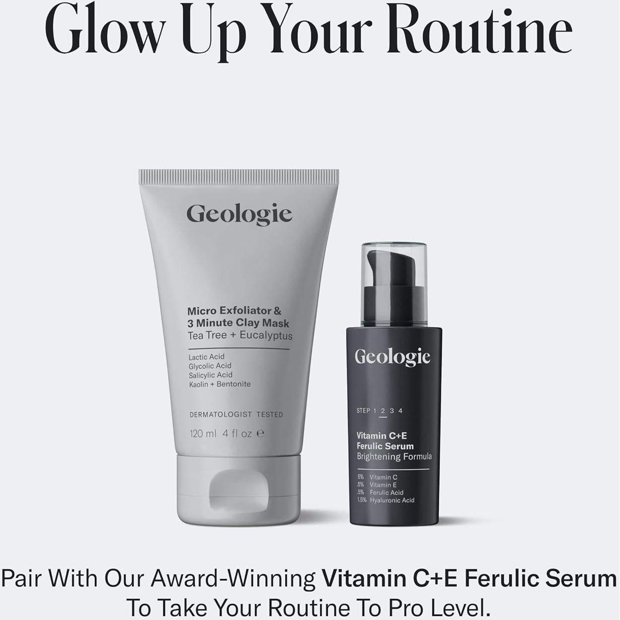 Geologie Exfoliante y Mascarilla de Arcilla 3 en 1 118 ml